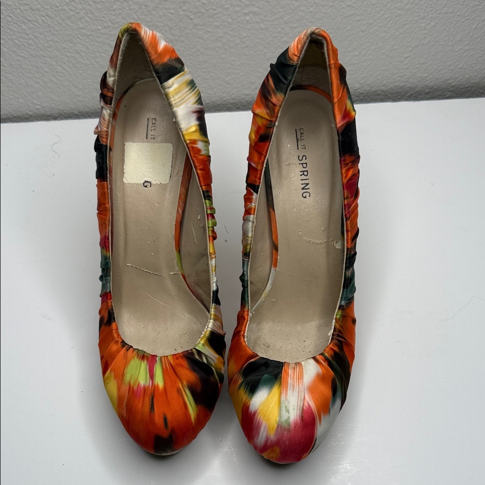 Call It Spring Vibrant Multicolor Heels